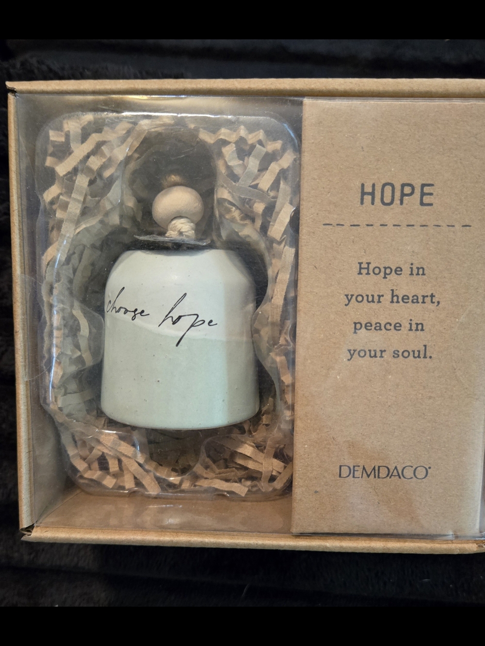 DEMDACO Hope Ceramic Bell - Cream